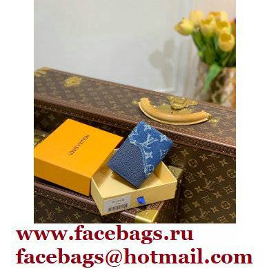 Louis Vuitton Monogram denim Pocket Organizer Wallet Blue