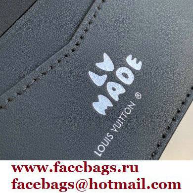 Louis Vuitton Monogram denim Slender Wallet M81020 Black