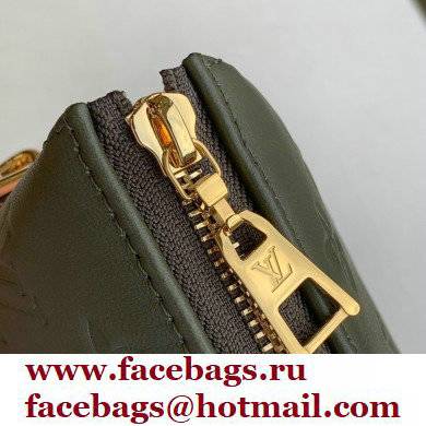 Louis Vuitton Monogram-embossed Lambskin Coussin BB Bag Army Green