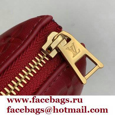 Louis Vuitton Monogram-embossed Lambskin Coussin BB Bag Wine