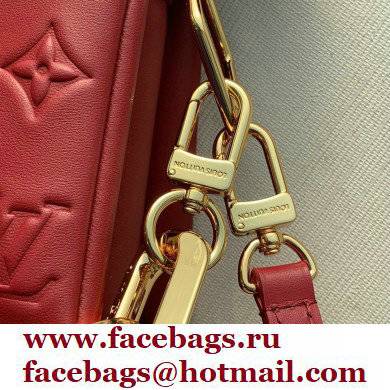 Louis Vuitton Monogram-embossed Lambskin Coussin BB Bag Wine