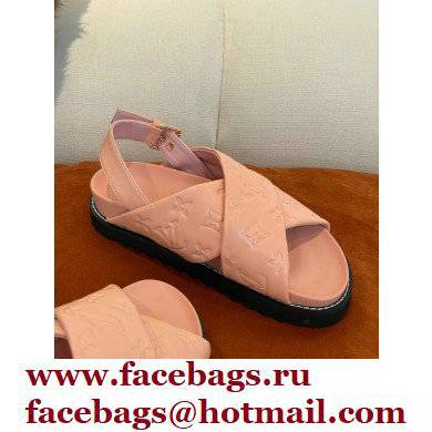 Louis Vuitton Paseo Flat Comfort Sandals Monogram-embossed Pink 2022