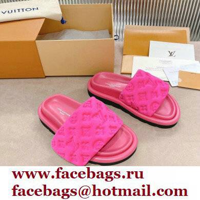 Louis Vuitton Pool Pillow Comfort Mules Monogram-embossed Technical Textile Fuchsia 2022