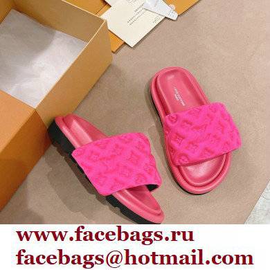 Louis Vuitton Pool Pillow Comfort Mules Monogram-embossed Technical Textile Fuchsia 2022