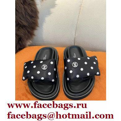 Louis Vuitton Pool Pillow Comfort Mules Satin Polka Dots Black 2022