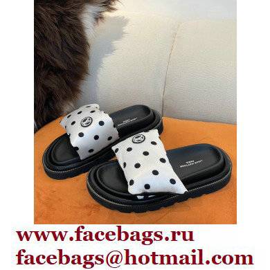 Louis Vuitton Pool Pillow Comfort Mules Satin Polka Dots White 2022