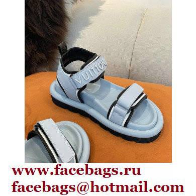 Louis Vuitton Pool Pillow Flat Comfort Sandals Light Blue 2022