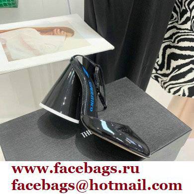 The Attico Heel 9.5cm Luz Slingbacks Patent Black 2022