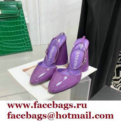 The Attico Heel 9.5cm Luz Slingbacks Patent Violet 2022