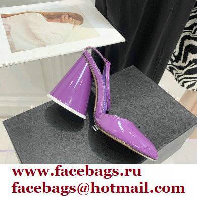 The Attico Heel 9.5cm Luz Slingbacks Patent Violet 2022