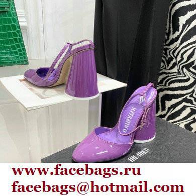 The Attico Heel 9.5cm Luz Slingbacks Patent Violet 2022