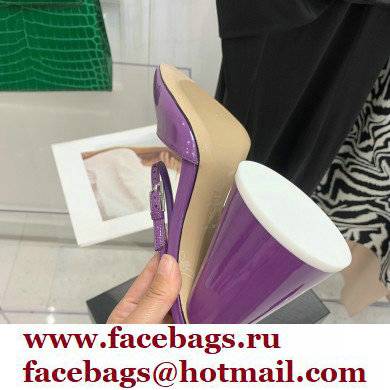 The Attico Heel 9.5cm Luz Slingbacks Patent Violet 2022