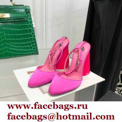 The Attico Heel 9.5cm Luz Slingbacks Satin Fuchsia 2022