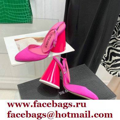 The Attico Heel 9.5cm Luz Slingbacks Satin Fuchsia 2022