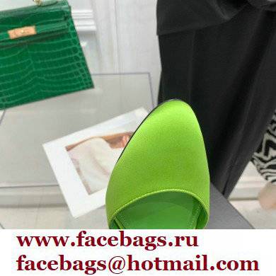 The Attico Heel 9.5cm Luz Slingbacks Satin Green 2022