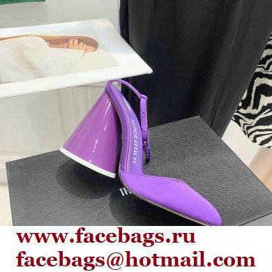 The Attico Heel 9.5cm Luz Slingbacks Satin Violet 2022