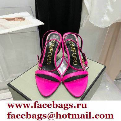 Tom Ford Heel 10.5cm Padlock Pointy Naked Sandals Leather Fuchsia 2022