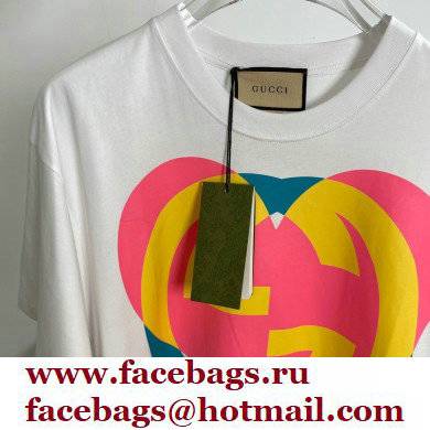 gucci Interlocking G heart T-Shirt white 2022