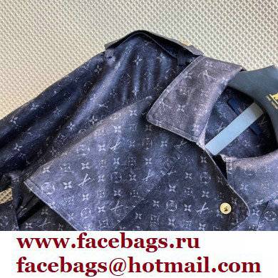 louis vuitton monogram wrap coat blue 2022