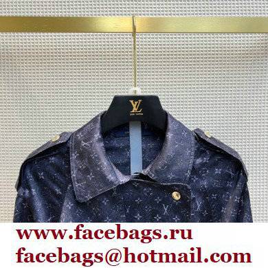 louis vuitton monogram wrap coat blue 2022