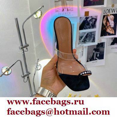 Amina Muaddi Heel 9.5cm Crystals Sami Sandals PVC 03 2022