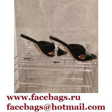 Aquazzura Heel 8.5cm Satin Yes Darling Mules Black 2022