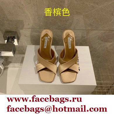 Aquazzura Heel 8.5cm Satin Yes Darling Mules Nude 2022