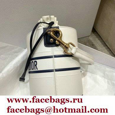 Dior small white smooth calfskin Vibe Bucket Bag 2022