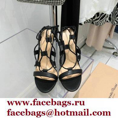 Gianvito Rossi Heel 10.5cm Giza Leather Sandals Black 2022