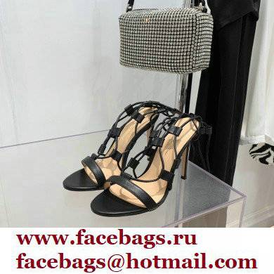 Gianvito Rossi Heel 10.5cm Giza Leather Sandals Black 2022