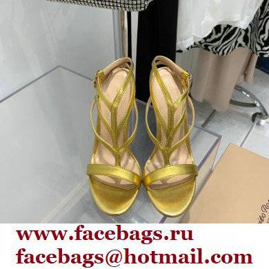 Gianvito Rossi Heel 10.5cm T-strap Sandals Metallic Gold 2022