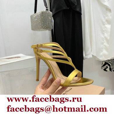 Gianvito Rossi Heel 10.5cm T-strap Sandals Metallic Gold 2022