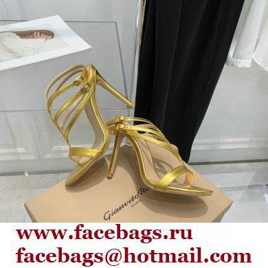 Gianvito Rossi Heel 10.5cm T-strap Sandals Metallic Gold 2022