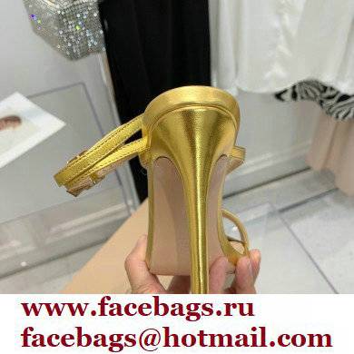 Gianvito Rossi Heel 10.5cm T-strap Sandals Metallic Gold 2022