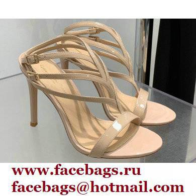 Gianvito Rossi Heel 10.5cm T-strap Sandals Patent Nude 2022