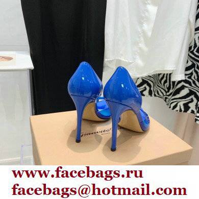 Gianvito Rossi Heel 10.5cm TPU BREE Plexi Sandals PVC Blue 2022