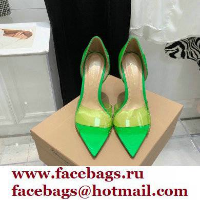 Gianvito Rossi Heel 10.5cm TPU BREE Plexi Sandals PVC Green 2022