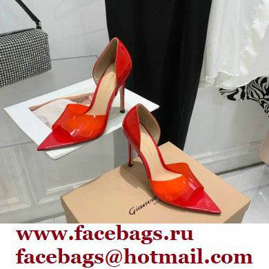 Gianvito Rossi Heel 10.5cm TPU BREE Plexi Sandals PVC Red 2022