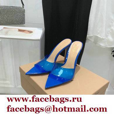 Gianvito Rossi Heel 10.5cm TPU Plexi ELLE Mules PVC Blue 2022