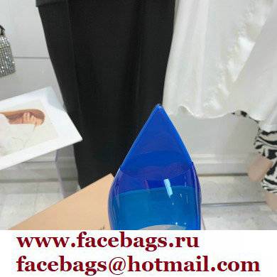 Gianvito Rossi Heel 10.5cm TPU Plexi ELLE Mules PVC Blue 2022