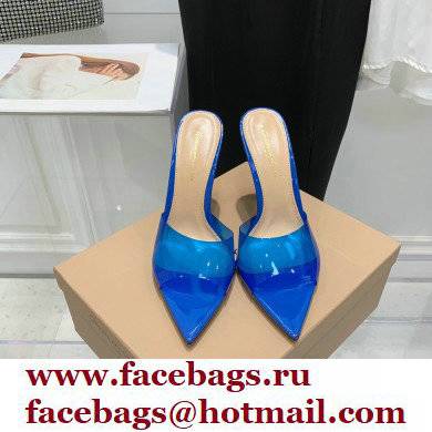 Gianvito Rossi Heel 10.5cm TPU Plexi ELLE Mules PVC Blue 2022