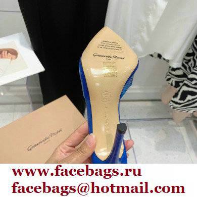 Gianvito Rossi Heel 10.5cm TPU Plexi ELLE Mules PVC Blue 2022