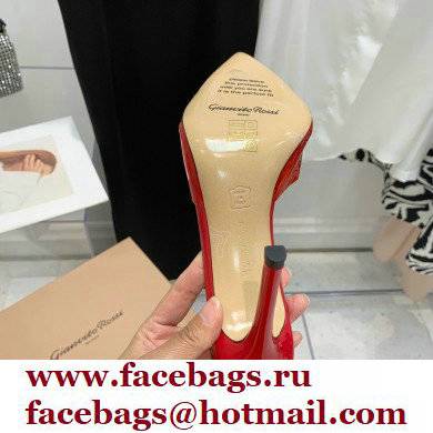 Gianvito Rossi Heel 10.5cm TPU Plexi ELLE Mules PVC Red 2022