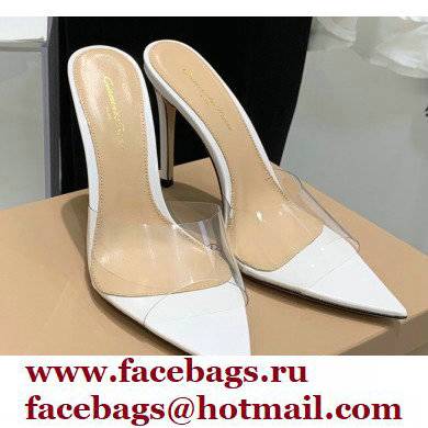 Gianvito Rossi Heel 10.5cm TPU Plexi ELLE Mules PVC White 2022