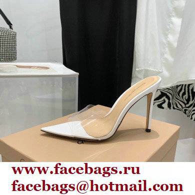 Gianvito Rossi Heel 10.5cm TPU Plexi ELLE Mules PVC White 2022