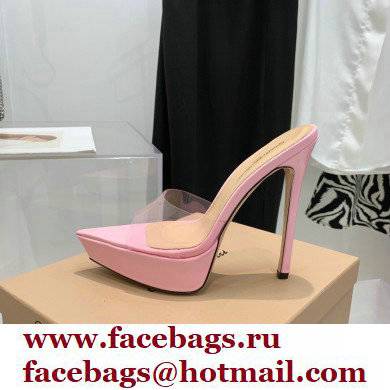 Gianvito Rossi Heel 13.5cm Platform 3cm TPU Plexi BETTY Mules PVC Pink 2022