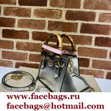 Gucci Diana mini tote bag 702732 silver 2021