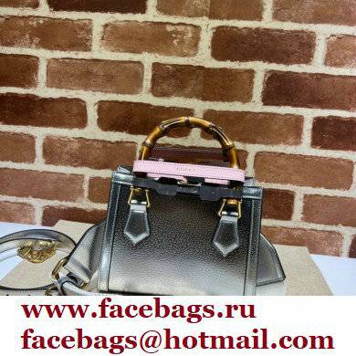 Gucci Diana mini tote bag 702732 silver 2021