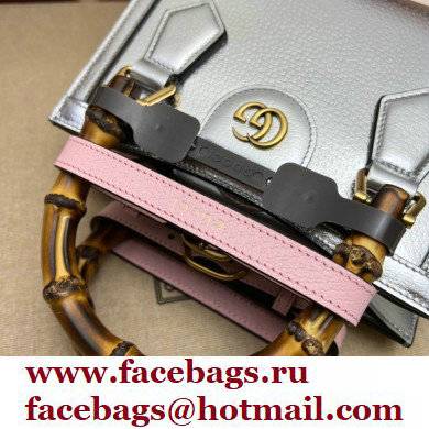 Gucci Diana mini tote bag 702732 silver 2021