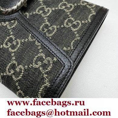 Gucci Dionysus Mini Chain Bag 401231 Washed GG Denim Black